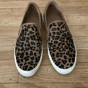 Ugg Jass Exotic Leopard Print Slip on Sneakers Size 8